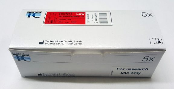 5006330 Technoclone Technothrombin Thrombin Generation Assay TGA Control Low measurement assay detection reagent test kit