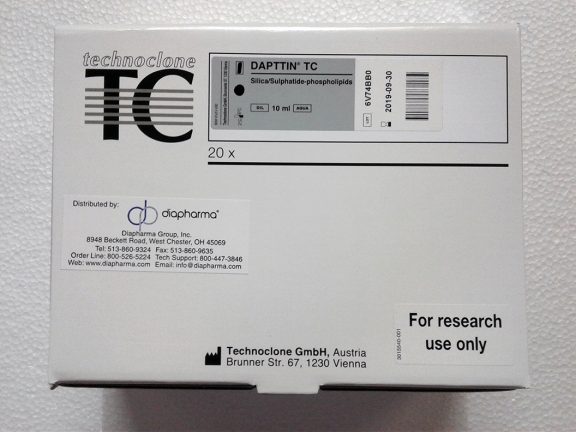 5035100 Technoclone DAPTTIN TC double-activated aPTT activated partial thromboplastin time reagent measurement assay detection reagent test kit