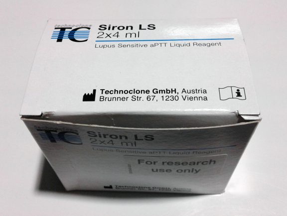 5035105 Technoclone Siron activated partial thromboplastin time (aPTT) reagent LS measurement assay detection reagent test kit