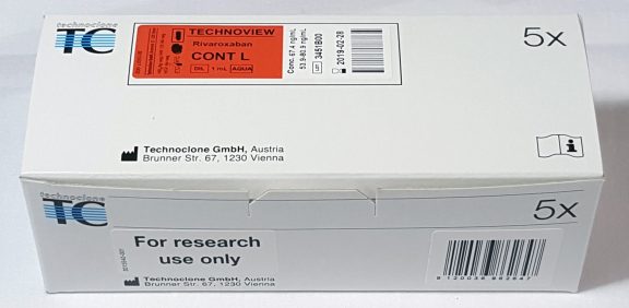 5090172 Technoclone Technoview Rivaroxaban Control Low measurement assay detection reagent test kit