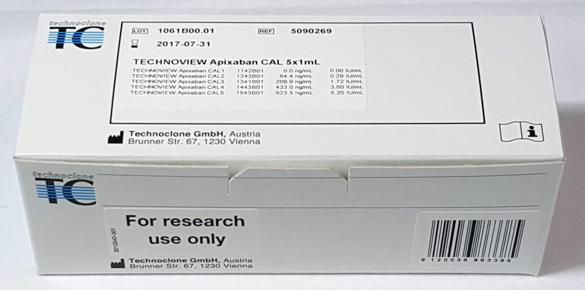 Technoview® Apixaban Calibrator Set - DiaPharma