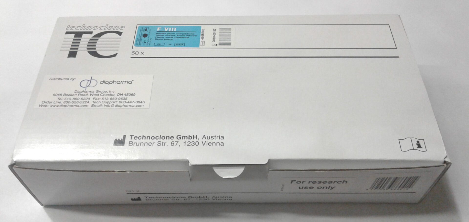 Technoclone Factor VIII Deficient Plasma, Native - DiaPharma