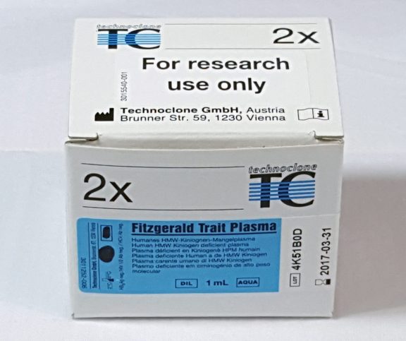 5204006 Technoclone Fitzgerald Trait Plasma High Molecular Weight Kininogen HMW measurement assay detection reagent test kit