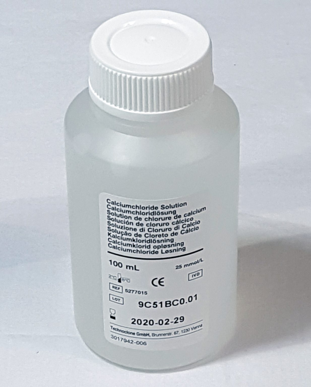 Technoclone Calcium Chloride 25 mmol/l Solution, 100ml - DiaPharma