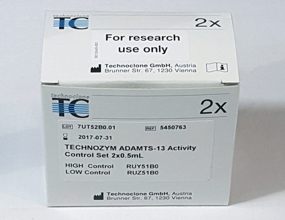 5450763 Technoclone Technozym ADAMTS-13 Activity Control High Low measurement assay detection reagent test kit