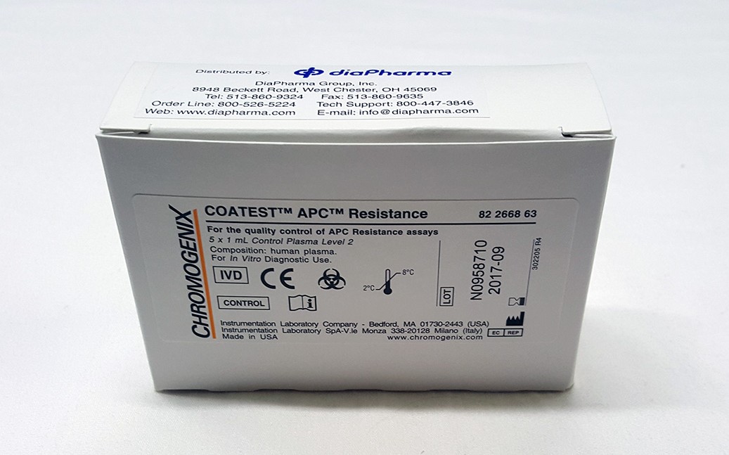 chromogenix coatest APC resistance clotting control assay test kit