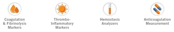 coagulation & fibrinolysis markers thrombo-inflammatory markers hemostasis analyzers anticoagulation measurement