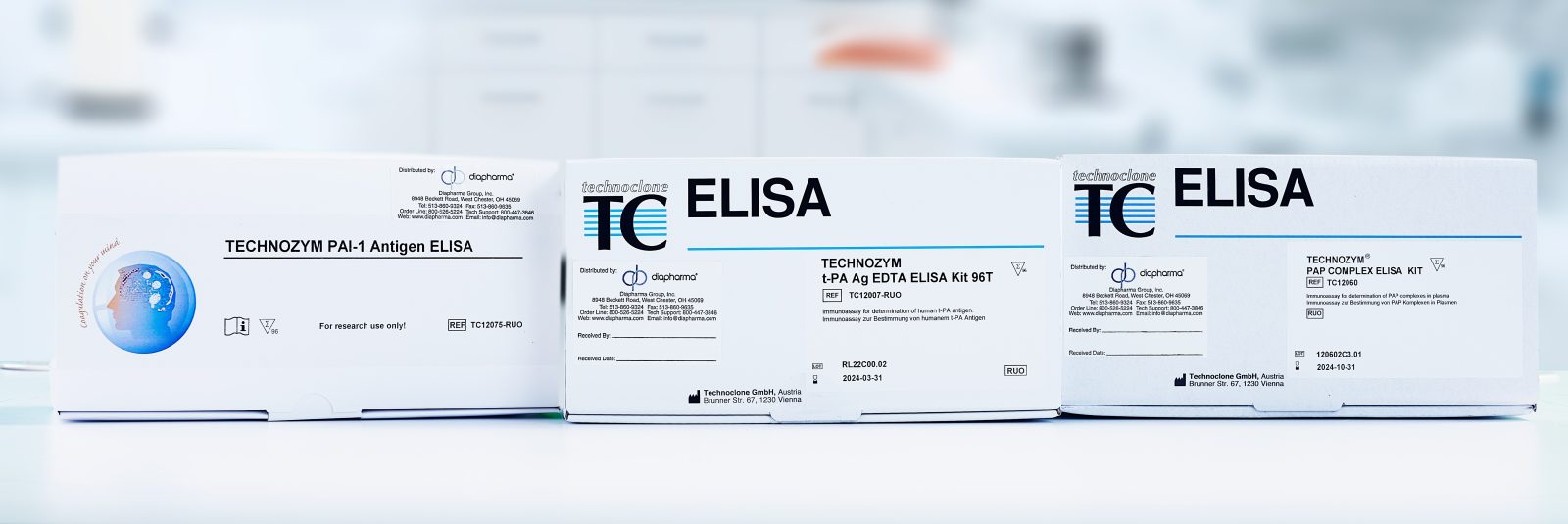 technozym PAI Antigen ELISA t-PA Antigen ELISA PAP complex ELISA